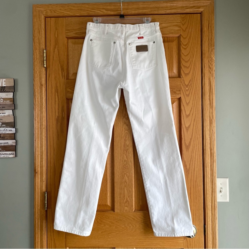 Wrangler white cowboy cut slim fit jeans Western